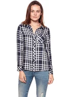Koszule damskie - Wrangler, Koszula damska, Fluid Shirt Navy W5239Sl35, rozmiar XS - miniaturka - grafika 1