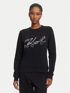 KARL LAGERFELD Bluza A3W20010 Czarny Regular Fit - Bluzy damskie - miniaturka - grafika 1