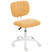 Fotele i krzesła biurowe - Beliani Krzesło obrotowe BUBBLY Pomarańczowy - miniaturka - grafika 1