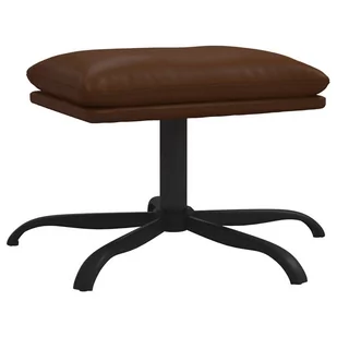 Lumarko Podnóżek, brązowy, 45x29,5x39 cm, lśniąca sztuczna skóra - Pufy i podnóżki - miniaturka - grafika 3