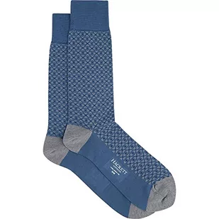 Hackett London Skarpety męskie Geo Foulard Sck, granatowy, L - Skarpetki męskie - miniaturka - grafika 1