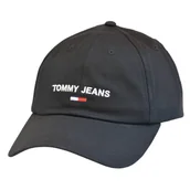 Czapki i chusty sportowe męskie - Czapka z daszkiem Tommy Jeans Sport Cap Czarna - AW0AW11660-BDS - miniaturka - grafika 1