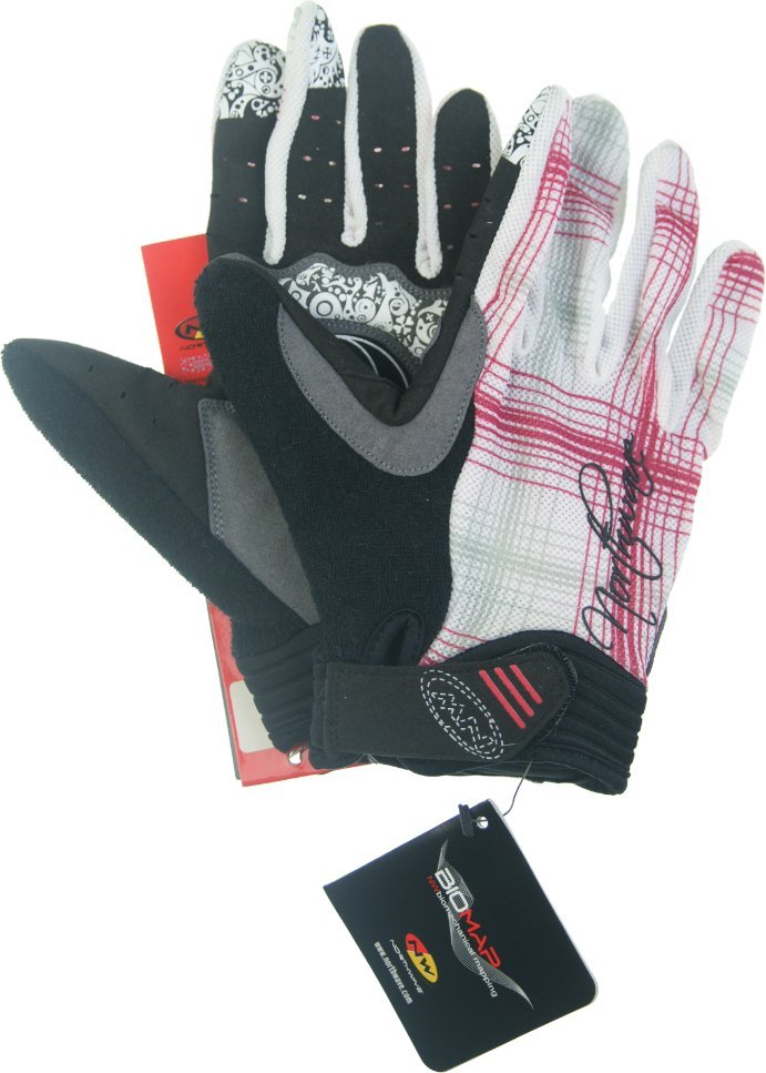 Rękawiczki rowerowe długie damskie NorthWave Gel Pad czarne białe S