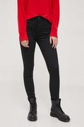 Spodnie damskie - Tommy Hilfiger jeansy damskie kolor czarny - miniaturka - grafika 1