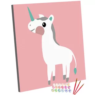 Zestaw do malowania po numerach, 20x20, Jednorożec Jeremi - Malowanie po numerach - miniaturka - grafika 1