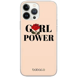 Etui do Apple IPHONE 15 Girl 004 Babaco Nadruk pełny Beżowy - Etui i futerały do telefonów - miniaturka - grafika 1