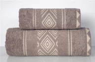 Ręczniki - Ręcznik Azteka 70x130 Brązowy Greno - miniaturka - grafika 1