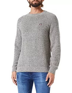 Swetry męskie - GANT sweter męski, szary melanż, L - grafika 1