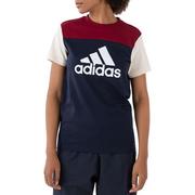 Koszulki sportowe damskie - Koszulka adidas Essentials Colorblock Logo HJ9463 - multikolor - miniaturka - grafika 1