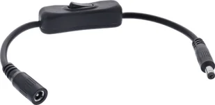 InLine® DC Kabel mit Schalter, DC ST/BU 5,5x2,1mm, AWG 18, schwarz, 0,20m - Kable - miniaturka - grafika 1