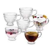 Szklanki - Duża Filiżanka Zestaw Do Kawy Napojów Ozdobne Szklanki Do Herbaty 6X400Ml Laura Tadar - miniaturka - grafika 1