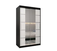 Szafy - Szafa przesuwna Garderoba VERONA 4 120 gł. 62 czarny/biały - miniaturka - grafika 1