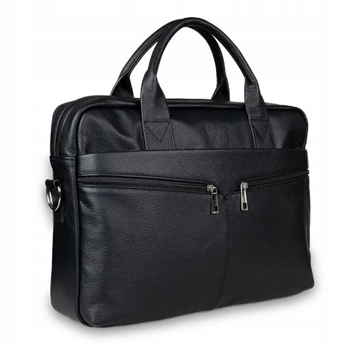 Torba skórzana Pavone Nero Palermo 2492 BL czarny