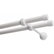 Karnisze - Karnisz DECASTYL Luna Podwójny 240 cm Biały - miniaturka - grafika 1