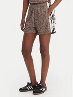 Spodenki damskie - adidas Szorty sportowe Adibreak KD8821 Beżowy Loose Fit - miniaturka - grafika 1