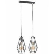 Lampy sufitowe - KET Industrialna LAMPA wisząca metalowa OPRAWA zwis druciak złoty KET432 - miniaturka - grafika 1