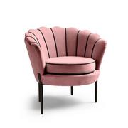 Fotele - Fotel muszelka Aniel różowy - miniaturka - grafika 1