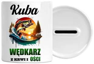 Skarbonka Dla Wędkarza Ryby Z Napisem Nadrukiem Prezent Urodziny Zatyczka Na Dole - Skarbonki - miniaturka - grafika 1