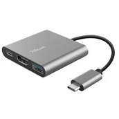 Adaptery i przejściówki - Trust Multi adapter UDALYX 3-IN-1 USB-C - miniaturka - grafika 1