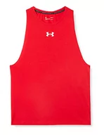 Koszulki męskie - Under Armour Baseline męski tank top z bawełny, czerwony/biały, M - miniaturka - grafika 1