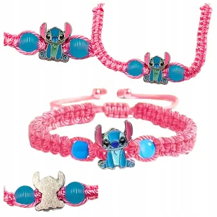 Bransoletka Stitch Lilo Makrama Stich Pleciona Regulowana Ohana Biżuteria - Bransoletki - miniaturka - grafika 1