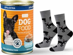 Soxo Kolorowe Męskie Damskie Skarpetki SOXO bulldog w puszce 4045 - Skarpety termoaktywne - miniaturka - grafika 1