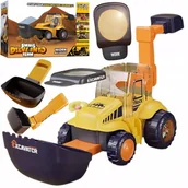 Zabawki zdalnie sterowane - Edukacyjna koparka 4w1 dla dzieci lupa kompas łopatka do piasku 3+ TT9169 - miniaturka - grafika 1