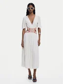 Sukienki - Desigual Sukienka letnia Element 25SWVW98 Biały Regular Fit - miniaturka - grafika 1