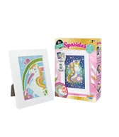 Zabawki kreatywne - Buki France, zabawka kreatywna Wyklejanka brokatowa Jednorożec, DP102 - miniaturka - grafika 1