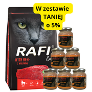Sucha karma dla kotów - DOLINA NOTECI Rafi Cat karma sucha dla kota z wołowiną 7kg + Leopold Pasztetowy mus 6x330g - miniaturka - grafika 1