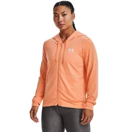 Bluzy sportowe damskie - Damska bluza treningowa Under Armour Rival Terry FZ Hoodie - kolor - UNDER ARMOUR - miniaturka - grafika 1