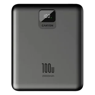 CANYON PB-2008 20000mAh 100W Ciemnoszary - Powerbanki - miniaturka - grafika 1