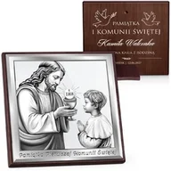 Pamiątka Pierwszej Komunii Świętej - Kwadratowy obrazek z nadrukiem dla chłopca na komunię - miniaturka - grafika 1