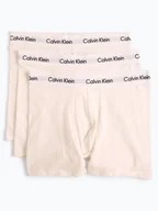 Majtki damskie - Calvin Klein Obcisłe bokserki pakowane po 3 szt. Mężczyźni Bawełna biały jednolity, S - miniaturka - grafika 1