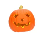 Ozdoby bożonarodzeniowe - Podświetlamna ozdobna dynia piankowa dekoracja na halloween 16cm - miniaturka - grafika 1