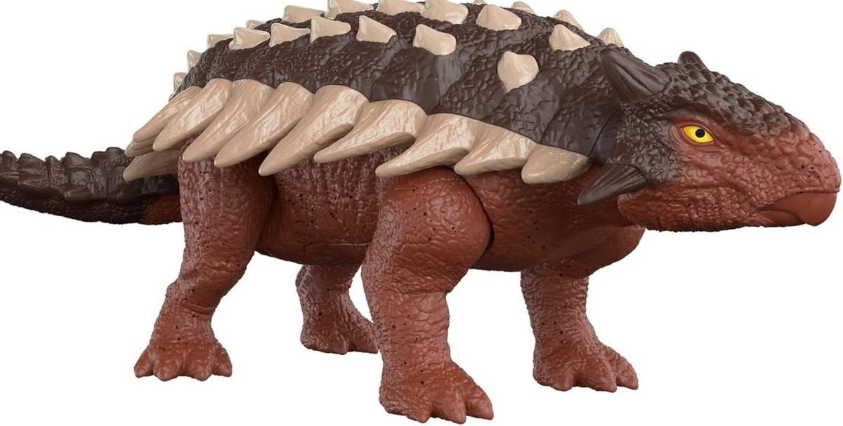 FIGURKA DINOZAURA ANKYLOZAUR Z RYCHEM I ATAKIEM OGONEM DO ZABAWY