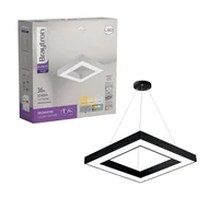 Lampy sufitowe - Braytron aluminiowa lampa sufitowa LED BLADE PD 36W 3240 lm 45Ø lampa wisząca 120cm kątowa czarna - miniaturka - grafika 1