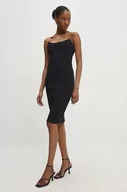 Sukienki - Answear Lab sukienka kolor czarny mini dopasowana - miniaturka - grafika 1