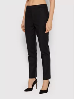 Spodnie damskie - Ralph Lauren Lauren Spodnie materiałowe 200811955001 Czarny Slim Fit - grafika 1
