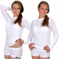 Koszulki sportowe damskie - COOL koszulka z długim rękawem - damska .S .biały - miniaturka - grafika 1