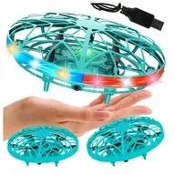 Zabawki zdalnie sterowane - LATAJĄCY mini DRON UFO DYSK KULA ŚWIECĄCA STEROWANA RĘKĄ LED KOSMODYSK - miniaturka - grafika 1