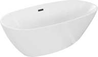 Wanny - Mexen Eris wanna wolnostojąca 170 x 80 cm, biała, przelew czarny - 53441708000-70 - miniaturka - grafika 1