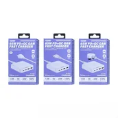 Ładowarki samochodowe - ŁAD SIEC PODRÓŻNA REMAX DONGFENG 65W RP-U183 GaN PD QC 2xUSB-C/2xUSB WHITE - miniaturka - grafika 1