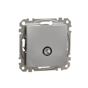 Gniazdka elektryczne - Schneider Gniazdo antenowe TV końcowe (4dB) SEDNA Design & Elements srebrne aluminium - miniaturka - grafika 1