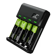 Ładowarki do elektronarzędzi - Green Cell Zestaw ładowarka  GC VitalCharger i baterie 2xAA 2000mAh 2xAAA 800mAh - miniaturka - grafika 1