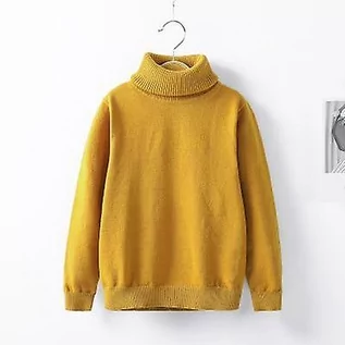 Bluzki dla niemowląt - Slowmoose Odzież zimowa dla dzieci, sweter z dzianiny Żółty 8T - grafika 1