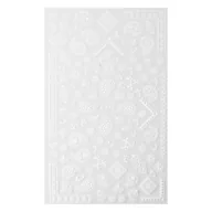 Ozdoby do paznokci - Naklejki do paznokci cienkie samoprzylepne białe Nr F373 - miniaturka - grafika 1