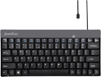 Perixx PERIBOARD-422 DE, Mini USB-C Keyboard wired, black 57150L