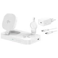 Ładowarki do telefonów - Stacja ładująca 4smarts Qi2 Trident z ładowarką do Galaxy Watch biały - miniaturka - grafika 1