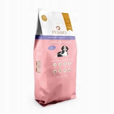 PERRO Junior Indyk z królikiem - sucha karma dla psa - 9kg